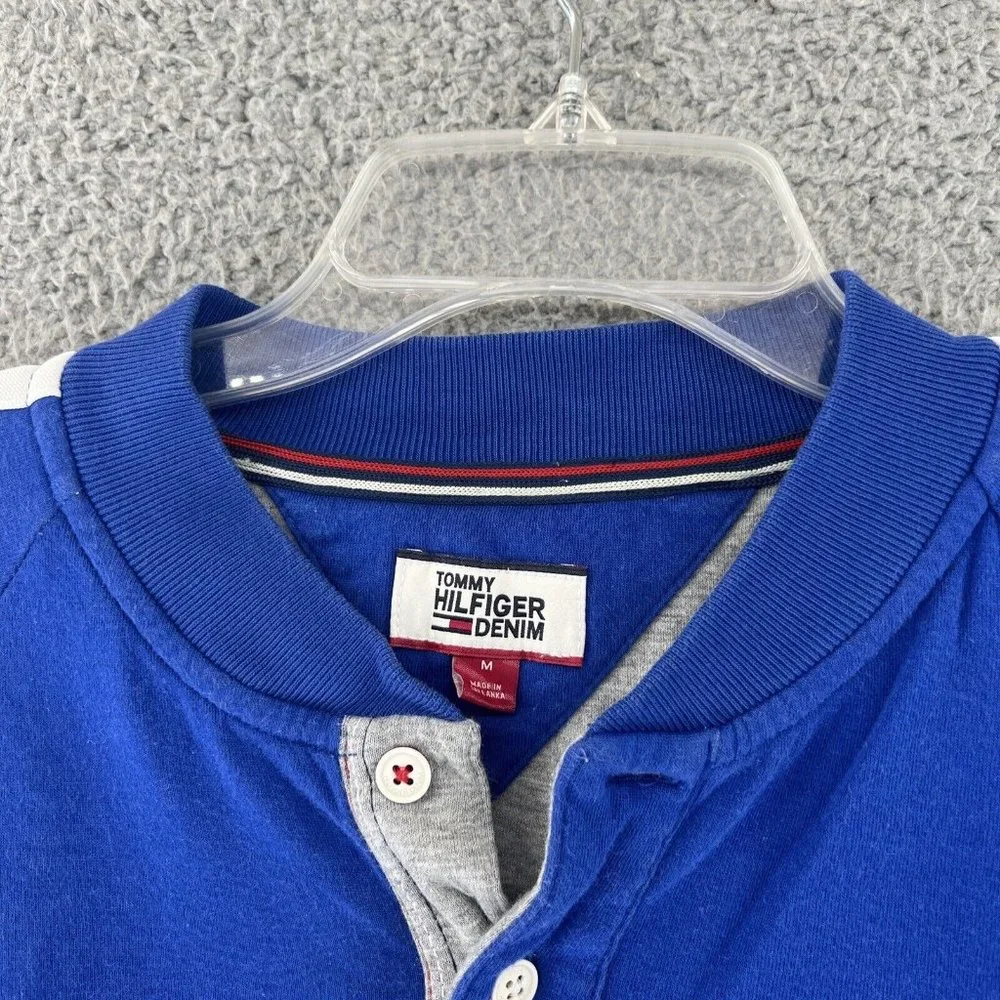 Tommy Hilfiger Denim Long Sleeve‎ Mens Pullover Henley Sweater Medium